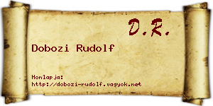 Dobozi Rudolf névjegykártya