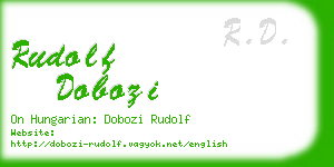 rudolf dobozi business card